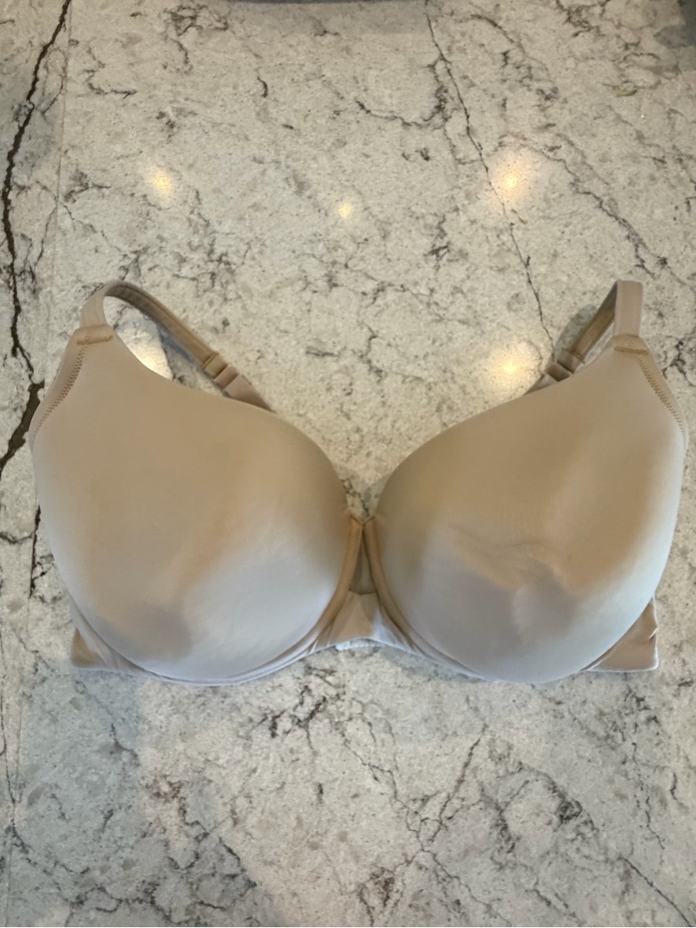 Cacique 44H Cooling French Full Coverage Underwire Bra Nude Beige